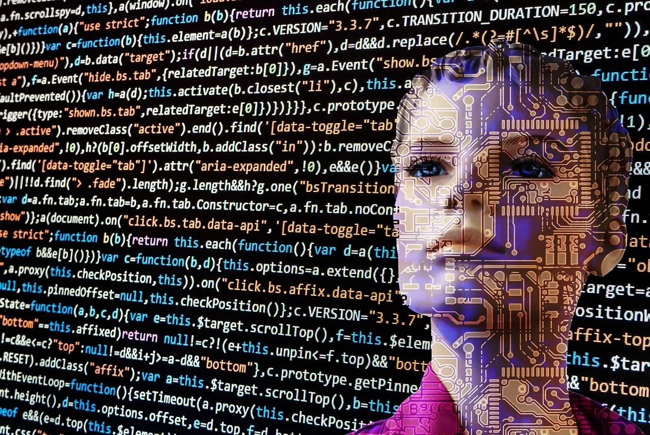 Ilustração com código de programação 